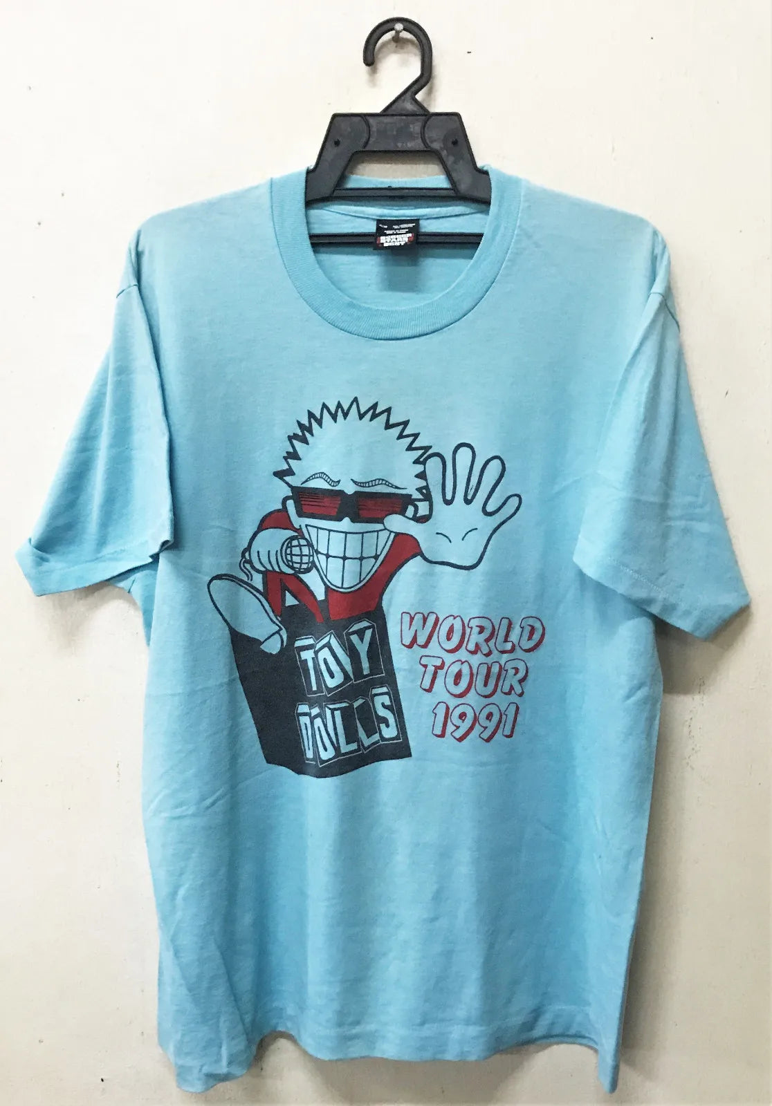 VINTAGE TOY DOLLS PUNK ROCK TOUR CONCERT PROMO T-SHIRT 50/50 CLASH SEX PISTOLS