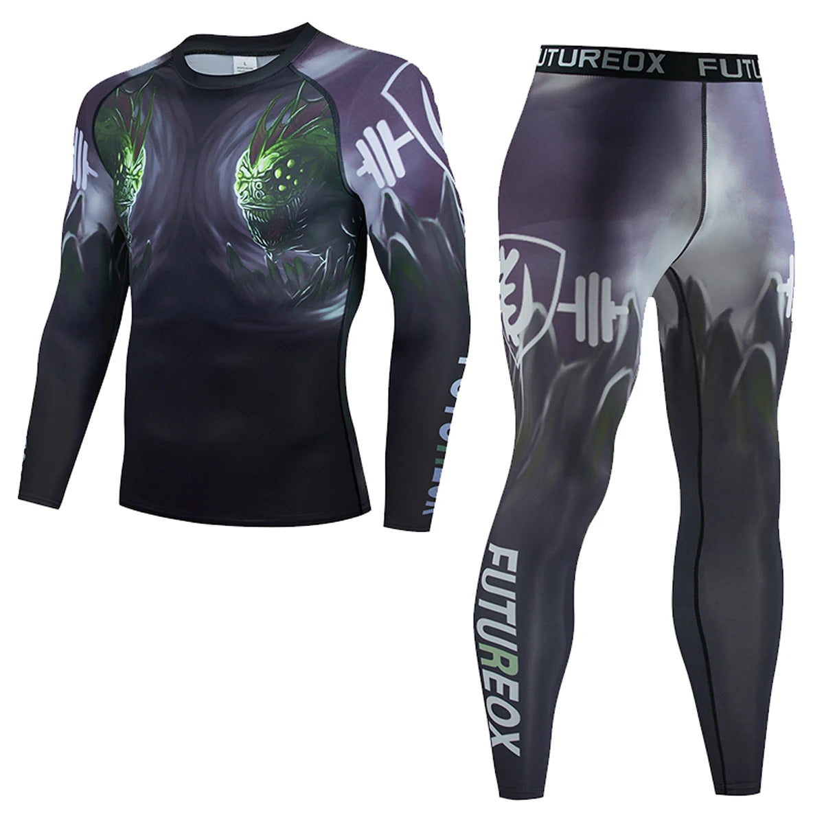 Sportswear Gym Fitness Tracksuit Men's Running Sets compressed shirt Underwear Tights Jogging Sports Suits Clothes quick Dry Fit