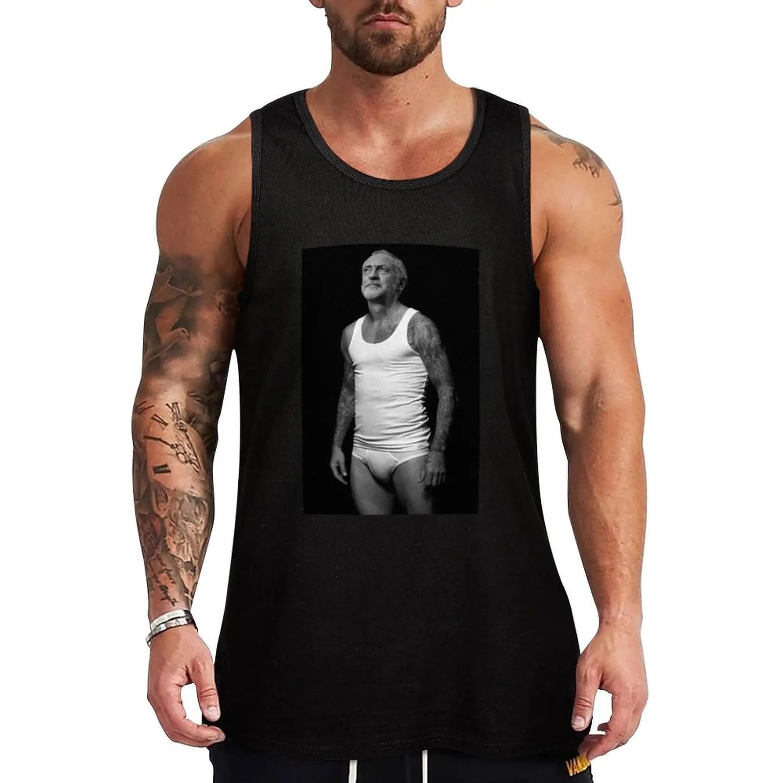 Jeremy Corbyn Underwear Model Tank Top Gym Tank Top Quick Dry Sleeveless Fitness Shirt