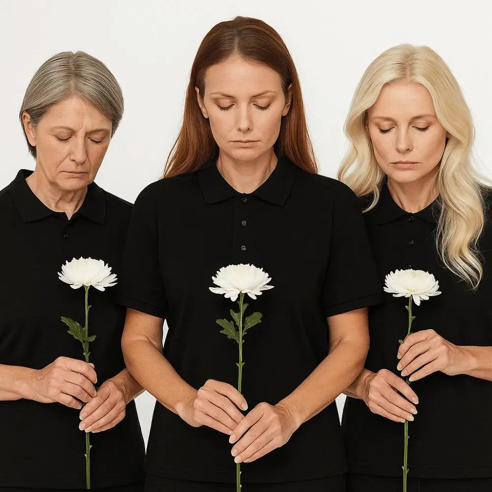 Portable Black Memorial Short Sleeves Queen Mother Underwear Top Turtleneck Shirt Fit Shirt For Funerals and Mourning