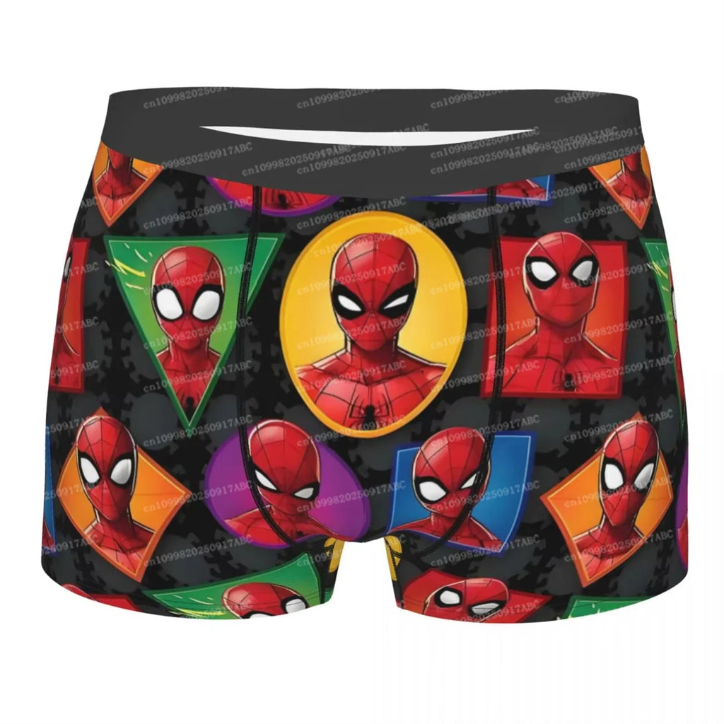 Men Underwear Spider Man Boxers Cartoon Shorts Panties Men's Underpants Comfortable Comic Animated Women Underwear Briefs