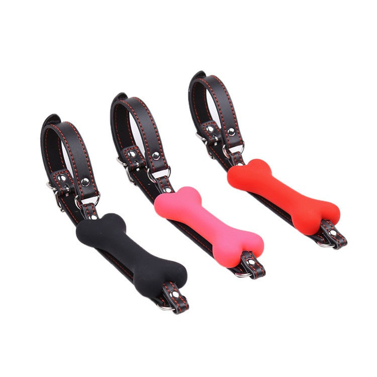 Sexual Adult Products Silicone Dog Bone Mouth Flail Male Mouth Opener Alternative Toy Soft Mouth Ball Couple Toy