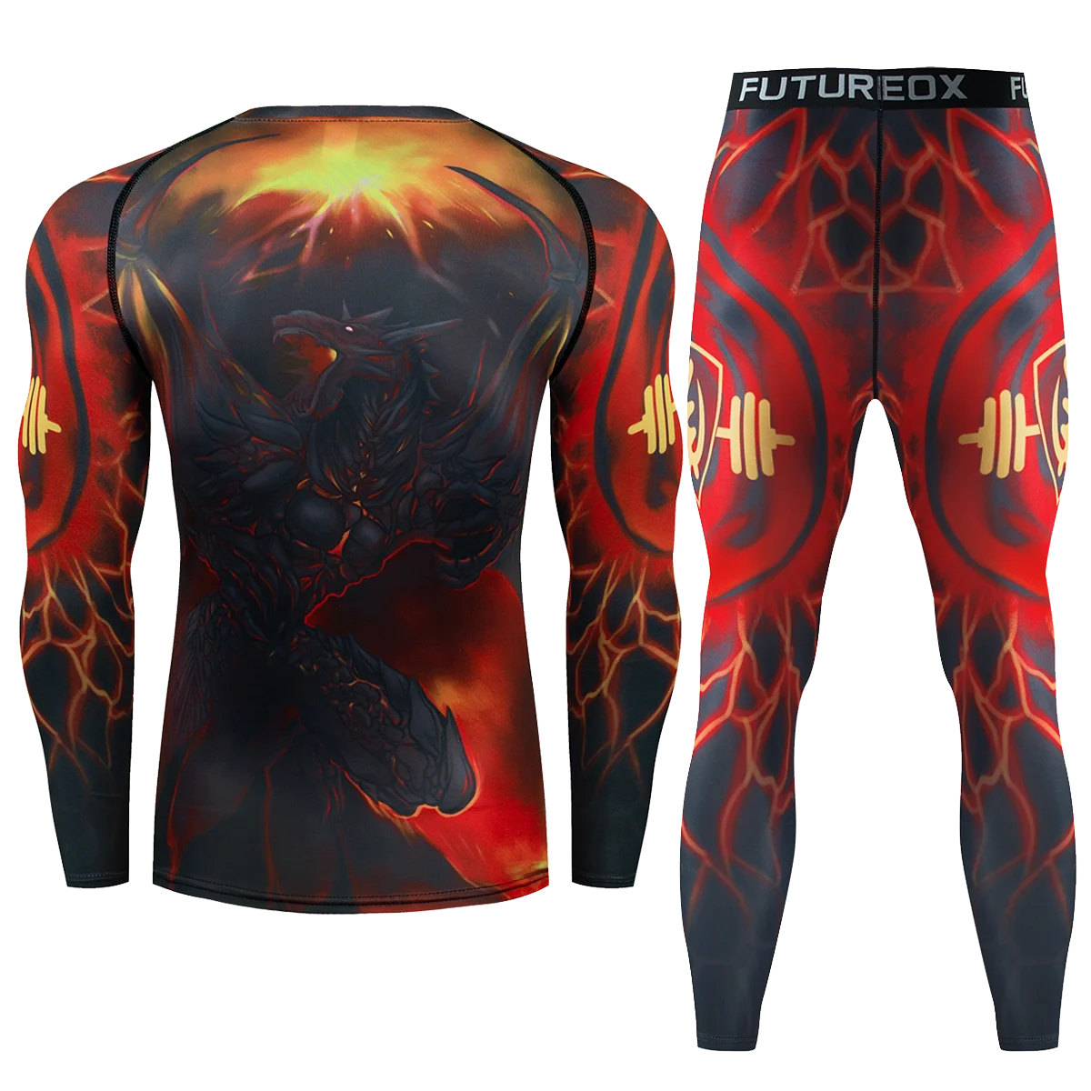 Sportswear Gym Fitness Tracksuit Men's Running Sets compressed shirt Underwear Tights Jogging Sports Suits Clothes quick Dry Fit