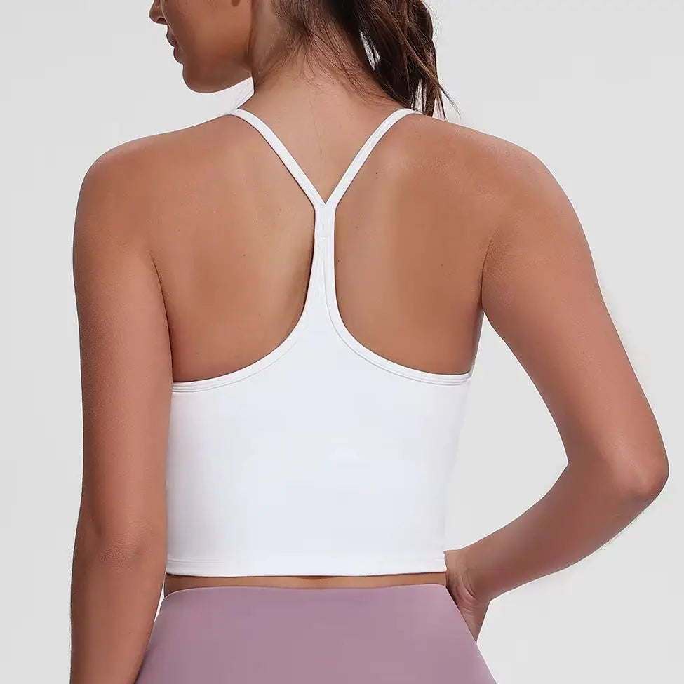 Y Back Sexy Yoga Underwear Women Solid U-Shaped Fitness Sports Bra Top With Padding Gym Athletic Tight Workout Jog Running Vest