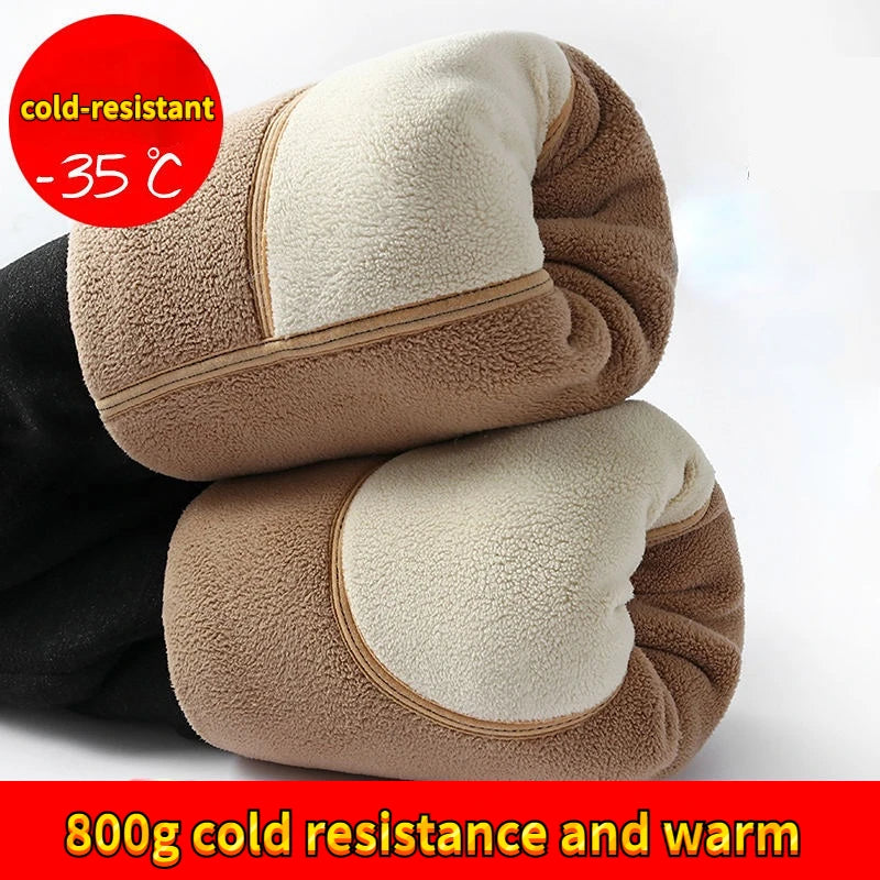 Heat Men's Thermal Pants Stretch Leggings Wool Winter Underwear Goods Cold Stretch Classic Plush Thick Cotton-padded Trousers