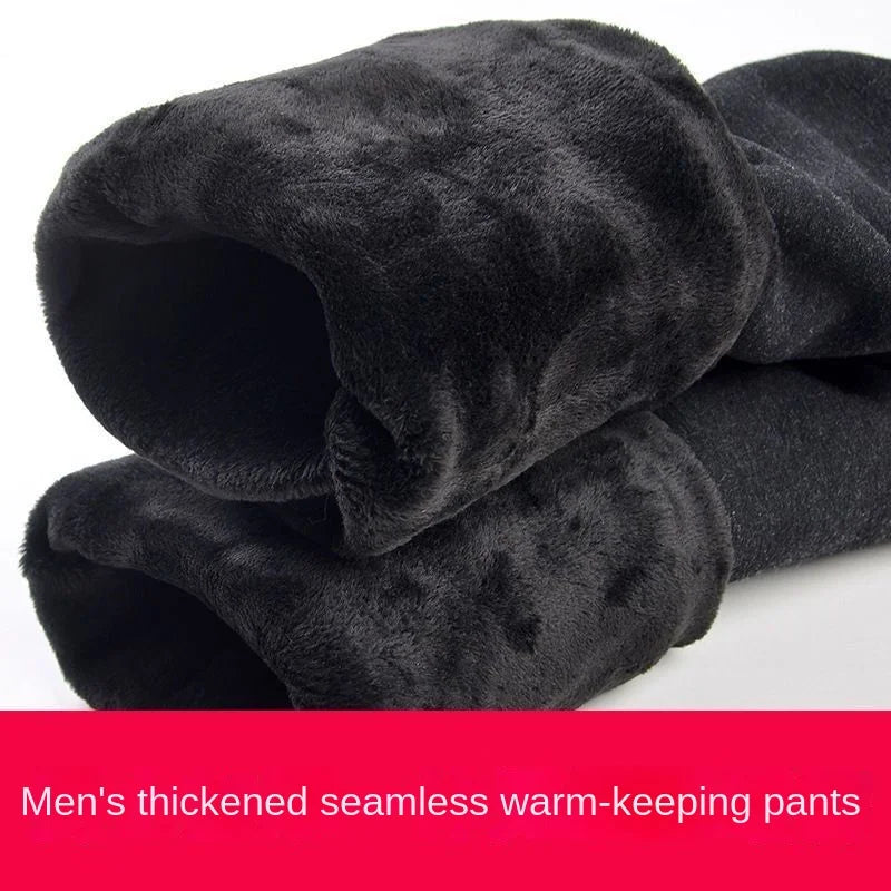 Heat Men's Thermal Pants Stretch Leggings Wool Winter Underwear Goods Cold Stretch Classic Plush Thick Cotton-padded Trousers