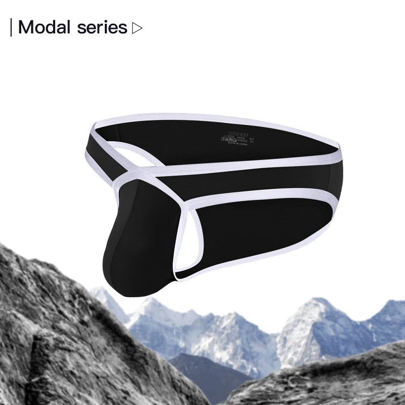 Men Modal 3D Pouch Briefs Athletic Sports Male Breathable Skin-friendly Soft Underwear High Stretch Underpants for Daily Wear