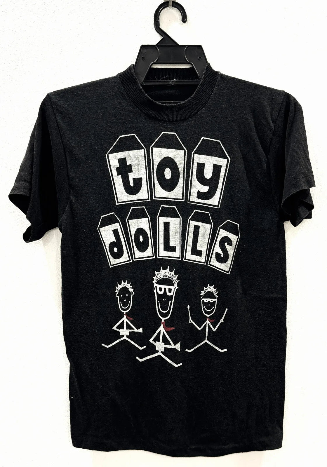 VINTAGE 80s TOY DOLLS PUNK ROCK TOUR CONCERT T-SHIRT 50/50 CLASH SEX PISTOLS