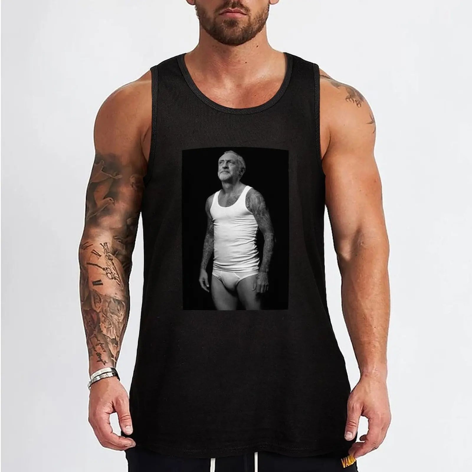 Jeremy Corbyn Underwear Model Tank Top Gym Tank Top Quick Dry Sleeveless Fitness Shirt