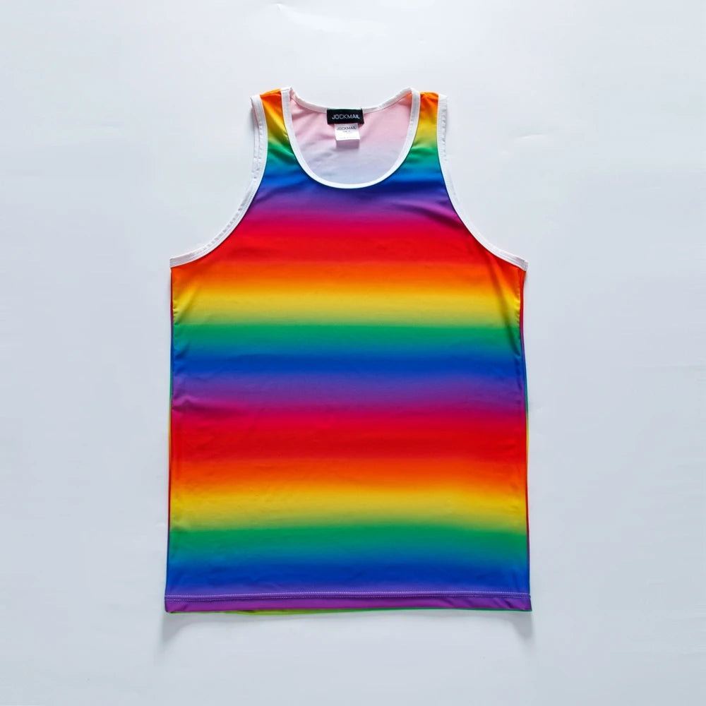 Men's Tank Top Swimming Trunks Short Beach Pants Ice Silk Print Cool and Comfortable Fashion Outdoor Sports Men's Sleeveless Top