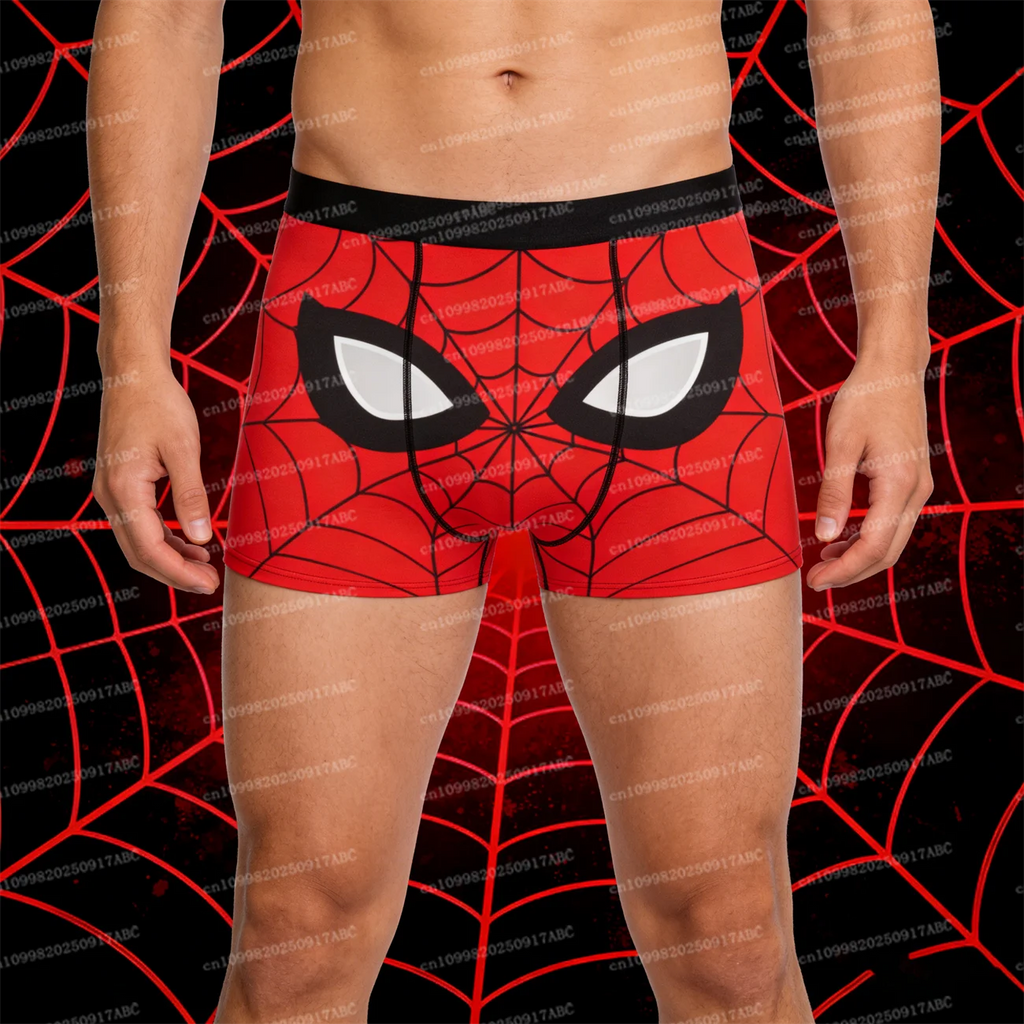 Men Underwear Spider Man Boxers Cartoon Shorts Panties Men's Underpants Comfortable Comic Animated Women Underwear Briefs
