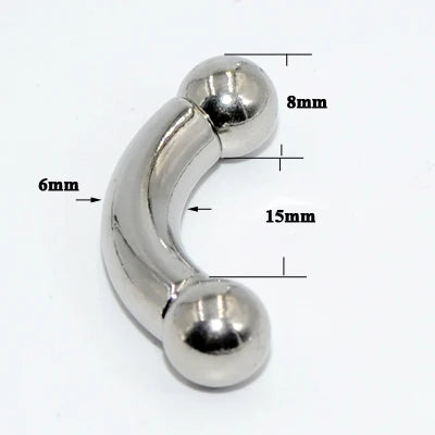 1PC Stainless Steel Big Size Straight Barbell Rings Curved Banana Penis Tragus Large Horseshoe Rings Ear Piercing jewelry