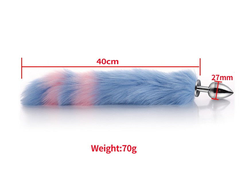 Erotic Ear Hairpin Posterior Anal Plugs Female Apparatus Sex Toys Sm Metal Erotic Set Fox Tail Four-Piece Set