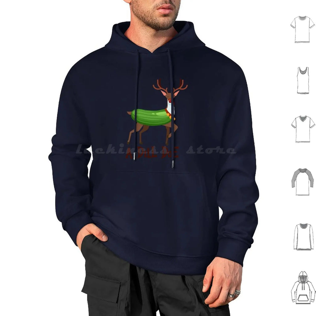 A Dill Doe Design For A Jokes Fan Hoodies Long Sleeve A Dill Doe Deer Jokes Fan Party Dill Doe Dildo Pickle Pun Joke Sex