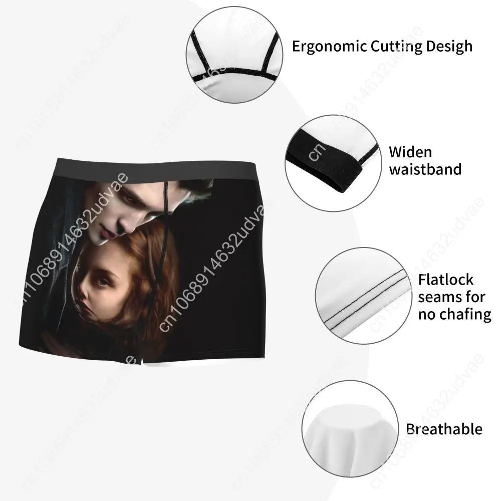 Personalized The Twilight Saga Underwear Men Sexy Printed Customized Edward Cullen Boxer Shorts Panties