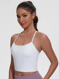 Y Back Sexy Yoga Underwear Women Solid U-Shaped Fitness Sports Bra Top With Padding Gym Athletic Tight Workout Jog Running Vest