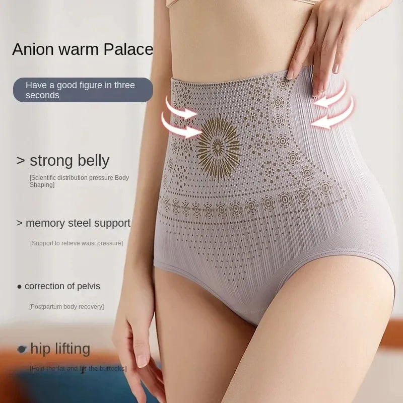 New Summer Seamless Belly Shaping Briefs High Waist Postpartum Panties Women Abdomen Hip Lift Brief Shapewear Slimming Underwear