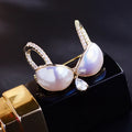 Blucome Cubic Zircon Gold Color Bra Underwear Brooches Gold Color Rhinestone Women Rhinestone Underclothes Brooch Pins