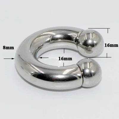1PC Stainless Steel Big Size Straight Barbell Rings Curved Banana Penis Tragus Large Horseshoe Rings Ear Piercing jewelry
