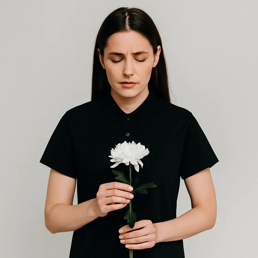 Portable Black Memorial Short Sleeves Queen Mother Underwear Top Turtleneck Shirt Fit Shirt For Funerals and Mourning