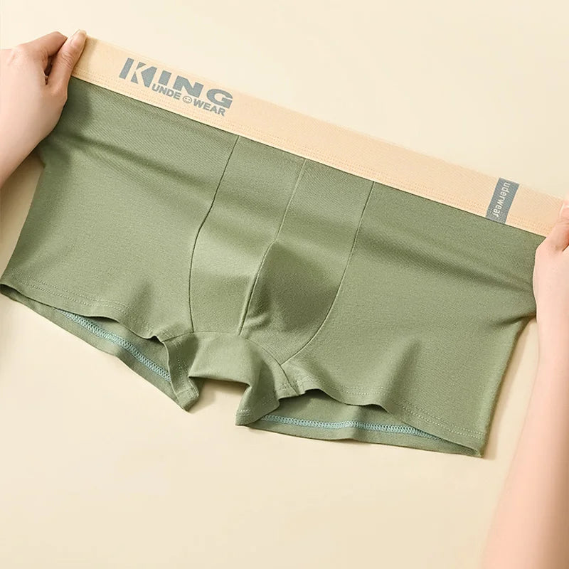 4Pcs Men's Casual Shorts Pants Underwear Panties Cotton Boxers Man Underpants Male Shorts Homme U Convex Lingerie Wholesale Lots