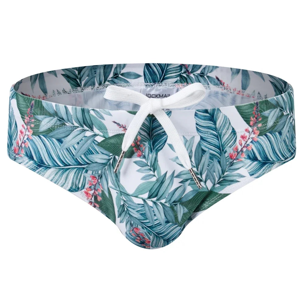 Sexy Man's Brand Swimming Push-up Pad Swim Trunks Low Waist Swimming Men Briefs Swimwear Boxers Patchwork Color Hot Sell Summer
