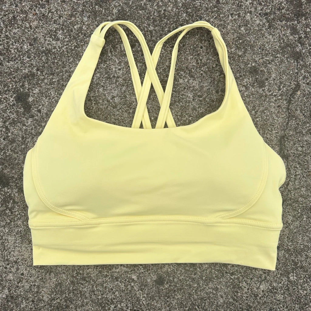 Solid Color Women Cross Back Fitness Underwear Soft Fitness Sport Bra Top Gym Yoga Athletic Workout With Chest Pad Comprehensive