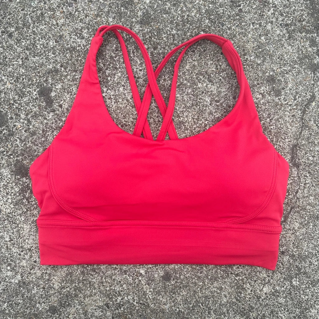 Solid Color Women Cross Back Fitness Underwear Soft Fitness Sport Bra Top Gym Yoga Athletic Workout With Chest Pad Comprehensive