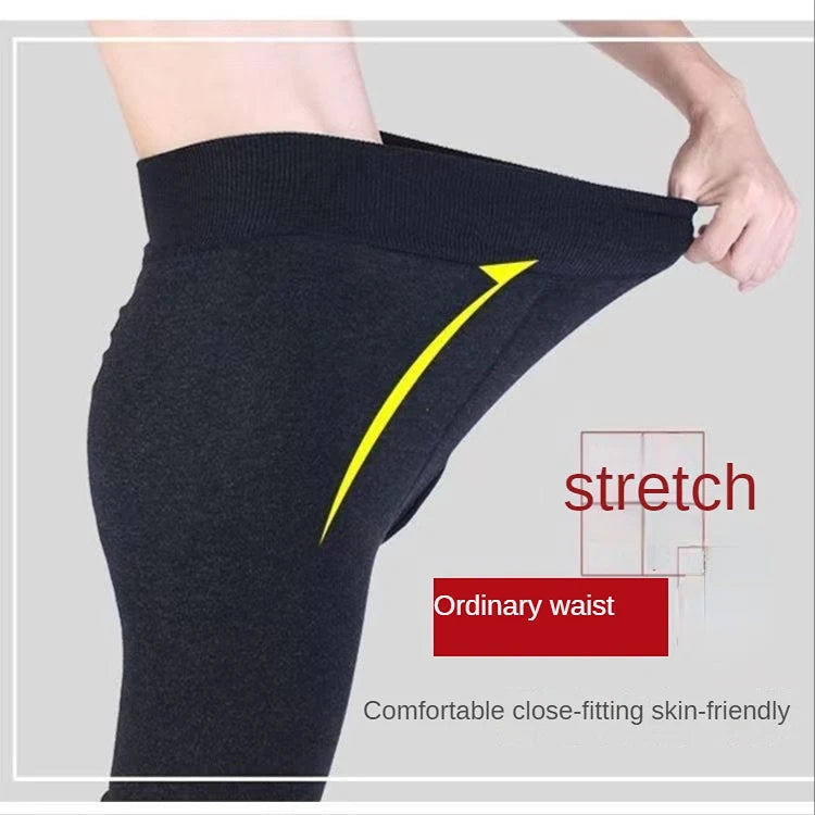Heat Men's Thermal Pants Stretch Leggings Wool Winter Underwear Goods Cold Stretch Classic Plush Thick Cotton-padded Trousers
