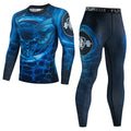 Sportswear Gym Fitness Tracksuit Men's Running Sets compressed shirt Underwear Tights Jogging Sports Suits Clothes quick Dry Fit