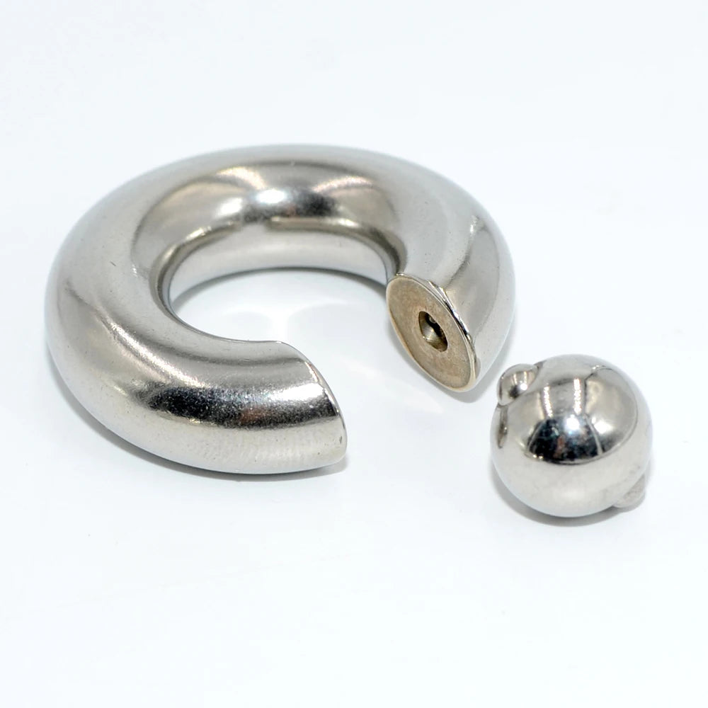 1PC Stainless Steel Big Size Straight Barbell Rings Curved Banana Penis Tragus Large Horseshoe Rings Ear Piercing jewelry