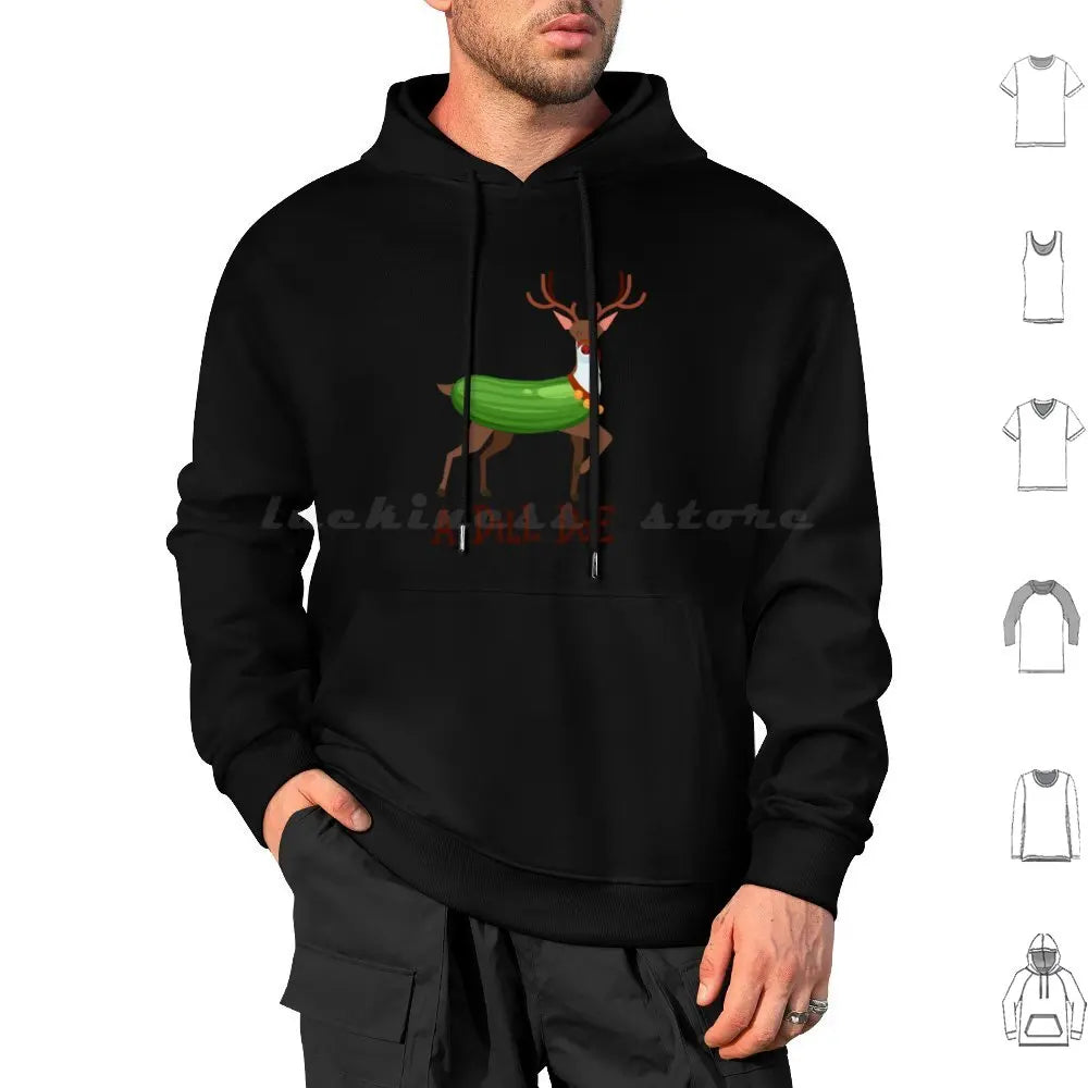 A Dill Doe Design For A Jokes Fan Hoodies Long Sleeve A Dill Doe Deer Jokes Fan Party Dill Doe Dildo Pickle Pun Joke Sex