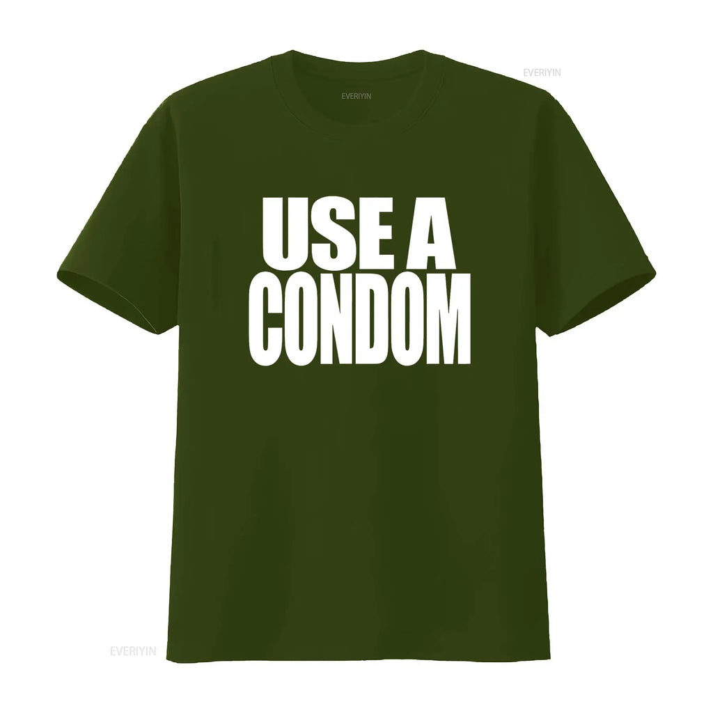 Use a Condom Trending T Shirt vintage Washed Casual Slightly Versatile Stylish Soft Stretched designer clothes Comfortable